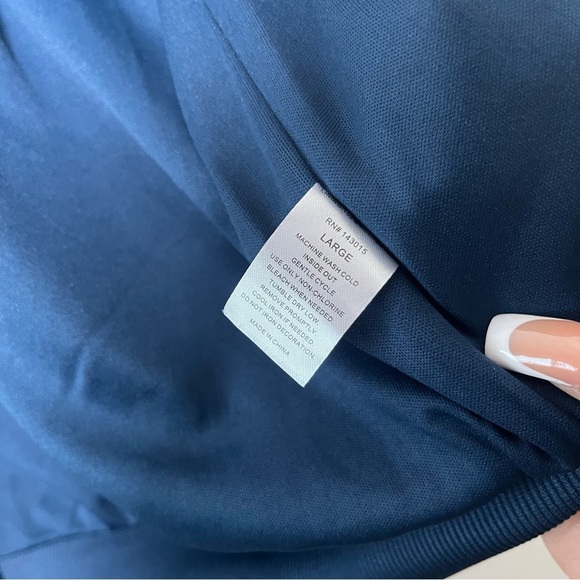 AT&T Employee Men Jacket Large Blue Windbreaker Uniform Full Zip Coat - Picture 10 of 12